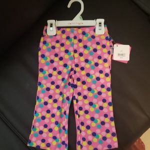 Polka dot ruffle pants.